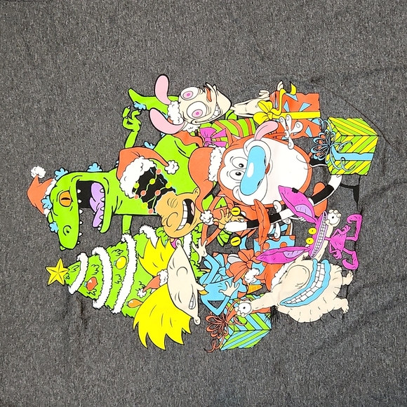 Nickelodeon 90's Cartoons Christmas T-Shirt - Picture 2 of 4